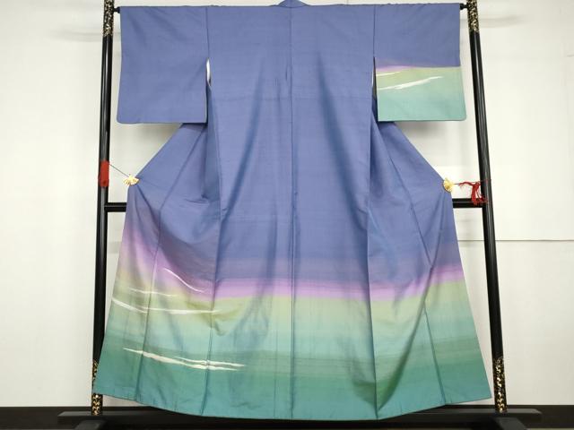 平和屋着物●訪問着 紬地 作家物 霞文 正絹 逸品 AABG6567cs