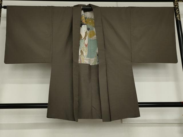 平和屋着物●男性 本場縞大島紬 アンサンブル 格子 鈴乃屋扱い 井田織物謹製 証紙付き 正絹 逸品 AABG6600cs