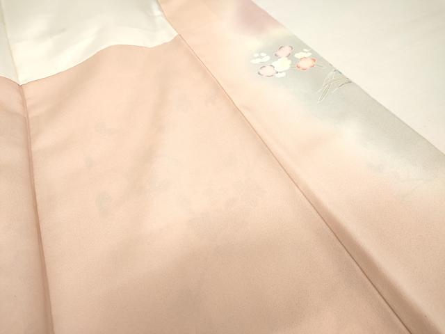 平和屋着物●訪問着 友禅 枝花文 暈し染め 正絹 逸品 AABG6616cs