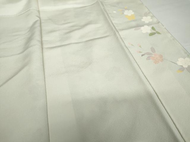 平和屋着物●訪問着 友禅 作家物 松月 枝花文 暈し染め 正絹 逸品 AABG6644cs