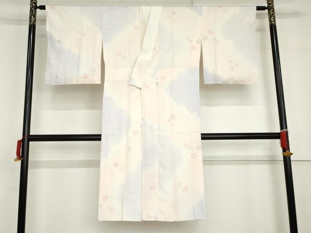 平和屋着物●長襦袢 袷 芝花文 暈し染め 正絹 逸品 AABG6648cs