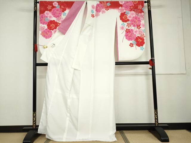 平和屋着物●世界的ファッションデザイナー 山本寛斎 kansaiブランド 小振袖 二尺袖 舞花文 暈し染め 金彩 洗える着物 AABG6688cs