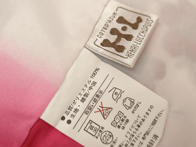 平和屋着物●H・L(アッシュエル) HENRI-LUC CHAPUIS 小振袖 二尺袖 草花文 薔薇 暈し染め 金彩 洗える着物 AABG6696cs