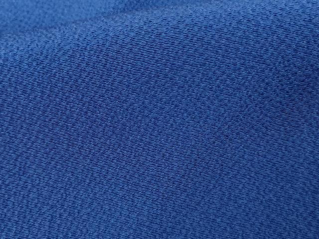 平和屋着物●ファッションデザイナー 花井幸子 振袖 色無地 紺桔梗色 正絹 逸品 AABG6715cs
