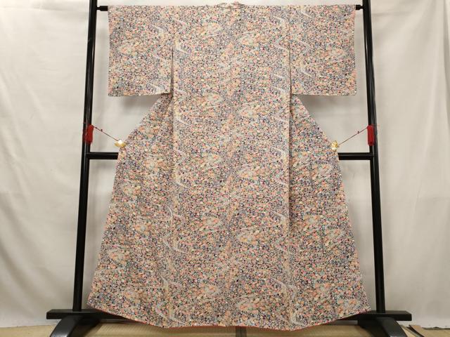 平和屋着物■上質な小紋 草花尽くし 正絹 逸品 AABG6726st