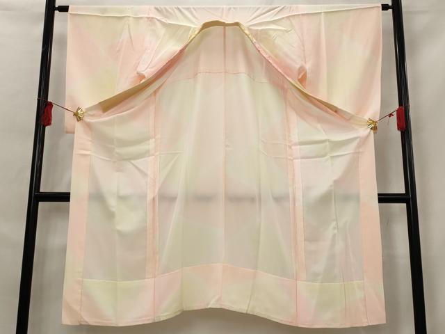 平和屋着物■長襦袢 無双仕立て 切り嵌め文様 暈し染め 半衿刺繍 正絹 逸品 AABG6747st