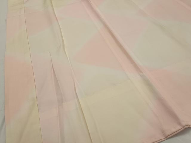 平和屋着物■長襦袢 無双仕立て 切り嵌め文様 暈し染め 半衿刺繍 正絹 逸品 AABG6747st