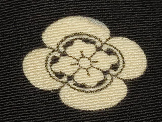 平和屋着物■豪華黒留袖 刺繍 草花文 暈し染め 金彩 正絹 逸品 AABG6756st