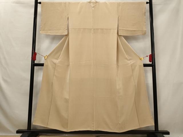 平和屋着物■上質な色無地 紋意匠 伽羅色 正絹 逸品 AABG6764st