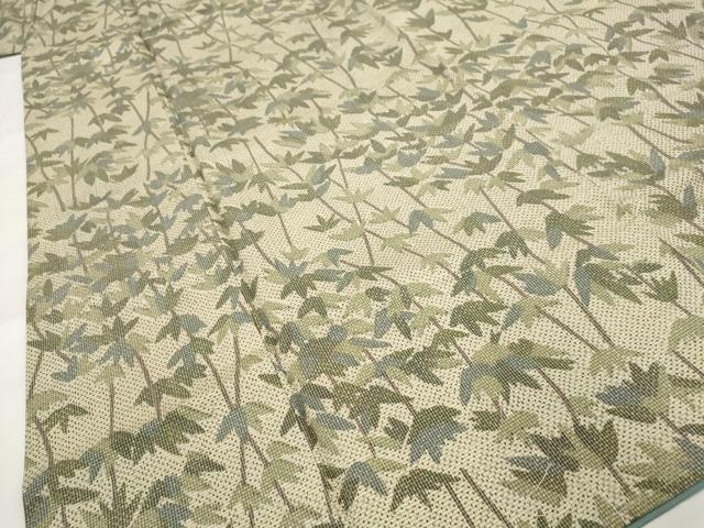 平和屋着物■上質な紬 笹竹文 正絹 逸品 AABG6787st