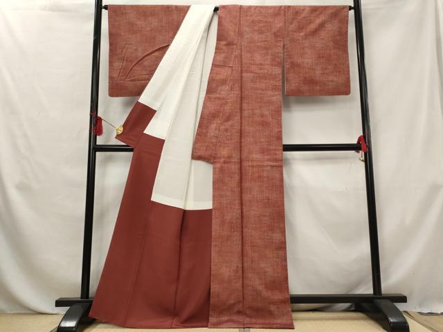 平和屋着物■上質な紬 霞文 正絹 逸品 AABG6788st