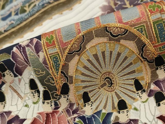 平和屋着物■豪華黒留袖 作家物 駒刺繍 人物風景文 暈し染め 金彩 正絹 逸品 AABG6800st