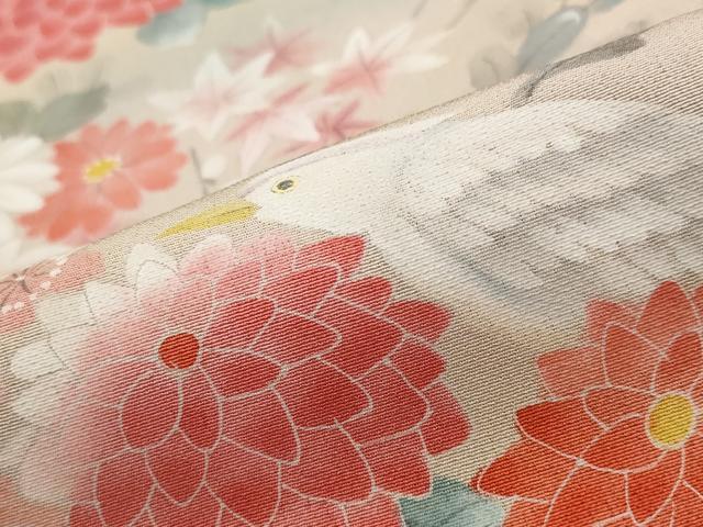 平和屋着物■豪華黒留袖 作家物 花鳥文 暈し染め 正絹 逸品 AABG6815st