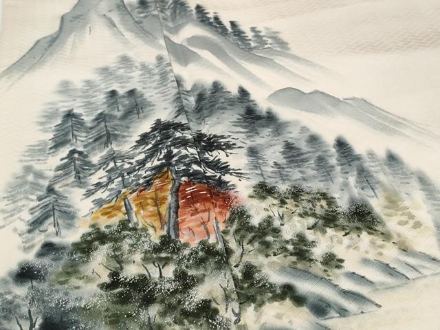 平和屋着物■訪問着 樹林文 暈し染め 正絹 逸品 AABG6831st