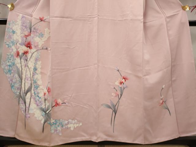 平和屋着物■訪問着 草花文 正絹 逸品 AABG6833st