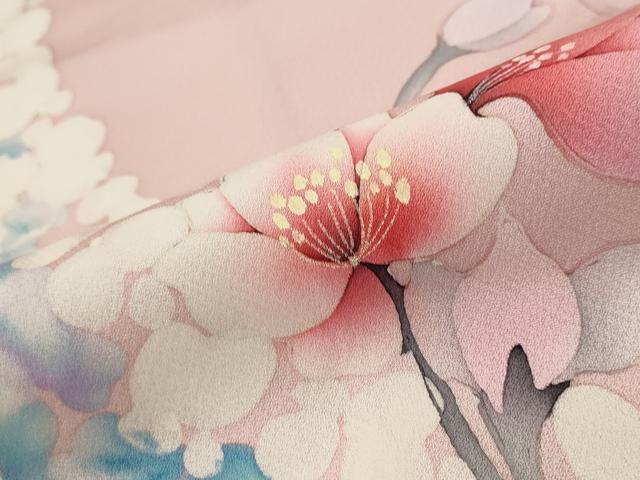 平和屋着物■訪問着 草花文 正絹 逸品 AABG6833st