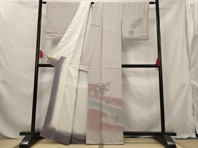 平和屋着物■訪問着 冊子花文 暈し染め 正絹 逸品 AABG6835st