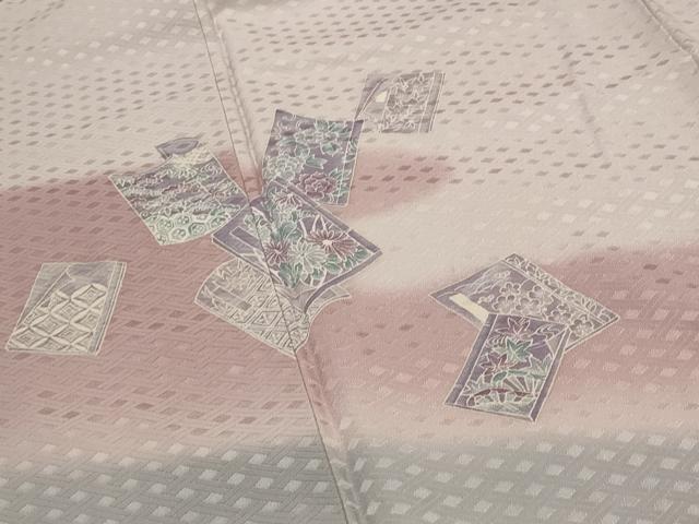 平和屋着物■訪問着 冊子花文 暈し染め 正絹 逸品 AABG6835st
