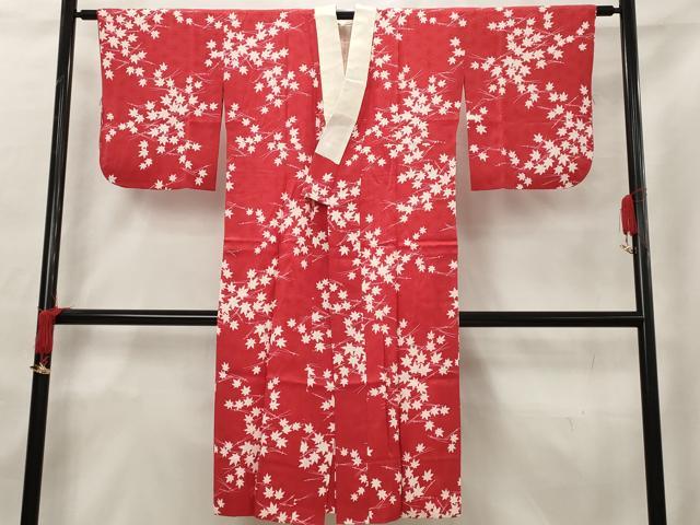 平和屋着物■長襦袢 袷 楓文 正絹 逸品 AABG6837st