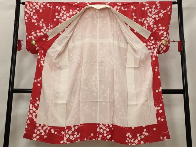 平和屋着物■長襦袢 袷 楓文 正絹 逸品 AABG6837st