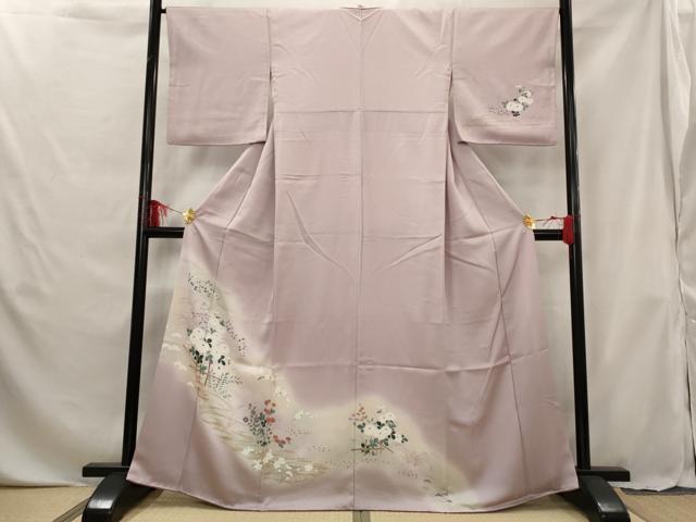 平和屋着物■訪問着 流水草花文 暈し染め 金彩 正絹 逸品 AABG6876st