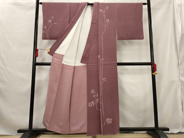平和屋着物■訪問着 枝葉文 正絹 逸品 AABG6895st