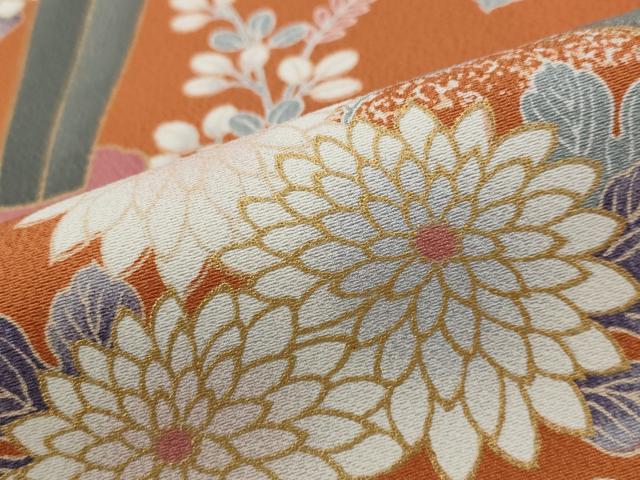 平和屋着物■豪華黒留袖 草花文 金彩 正絹 逸品 AABG6901st