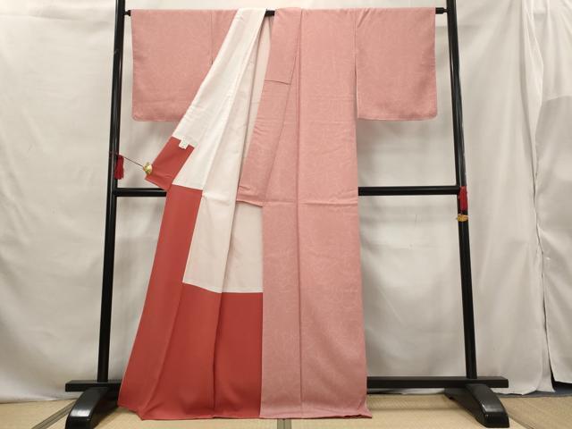平和屋着物■小紋 舞蝶文 洗える着物 未使用 AABG6912st