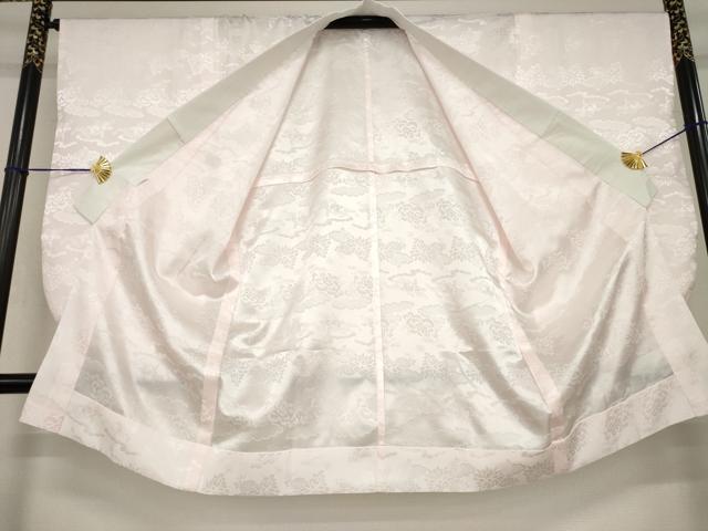 平和屋着物●小振袖・長襦袢(無双仕立て)セット 花尽くし 金彩 洗える着物 AABG6925ck