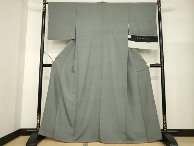 平和屋着物●江戸小紋 鮫小紋柄 反端付き 正絹 逸品 AABG6930ck