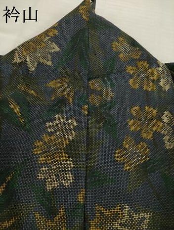 平和屋着物●本場大島紬 一元絣 草花文 正絹 逸品 AABG6932ck