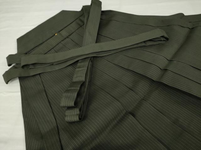 平和屋着物●男性 馬乗り袴 縞 三越扱い 正絹 逸品 AABG6934ck