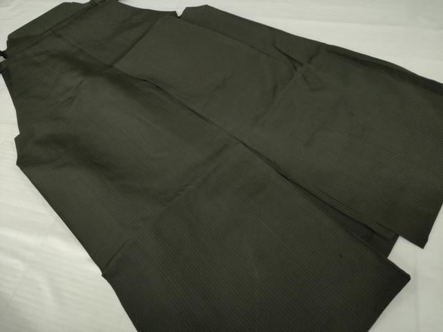平和屋着物●男性 馬乗り袴 縞 三越扱い 正絹 逸品 AABG6934ck