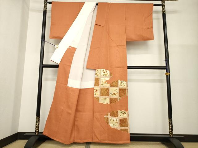 平和屋着物●創業460年・千總 色留袖 友禅 駒刺繍 雲取り風景文 金彩 西武百貨店扱い 正絹 逸品 AABG6942ck