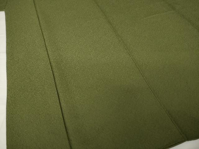 平和屋着物●上質な色無地 海松色 高島屋扱い 正絹 逸品 AABG6949ck