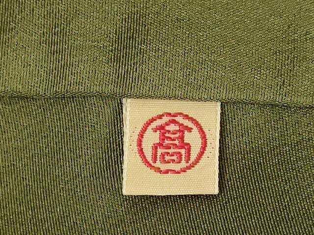 平和屋着物●上質な色無地 海松色 高島屋扱い 正絹 逸品 AABG6949ck