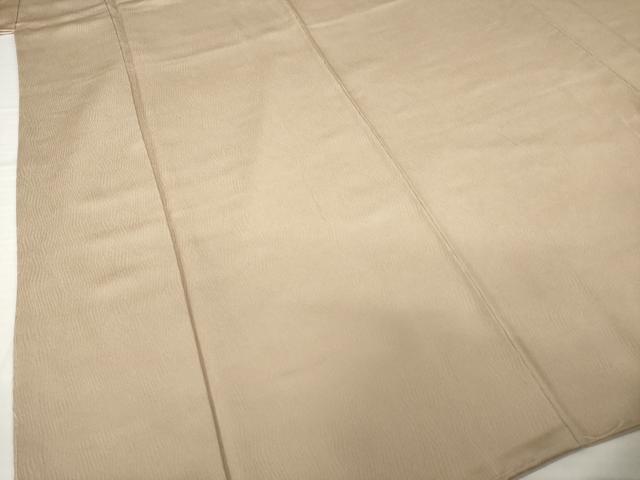 平和屋着物●上質な色無地 白茶色 正絹 逸品 AABG6957ck