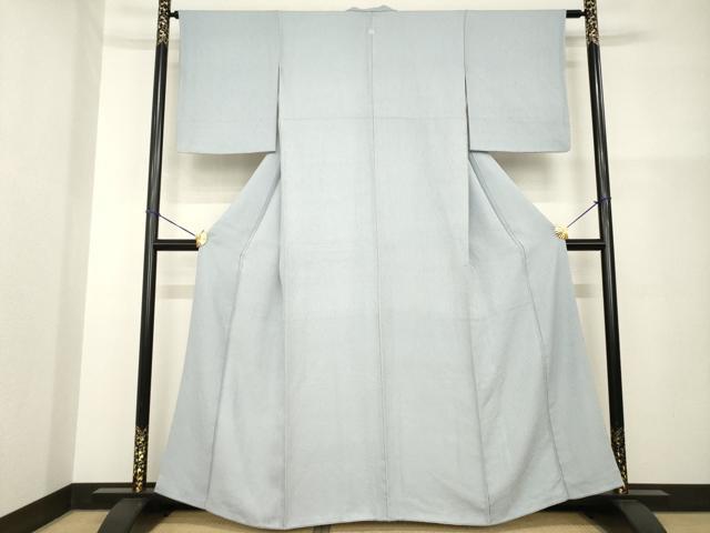 平和屋着物●上質な色無地 素鼠色 正絹 逸品 AABG6960ck