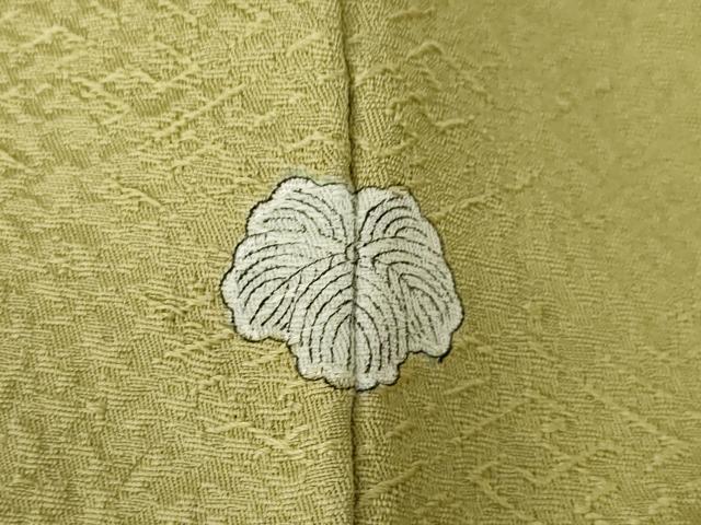 平和屋着物▽上質な色無地 単衣 国防色 正絹 逸品 AABG6967ck