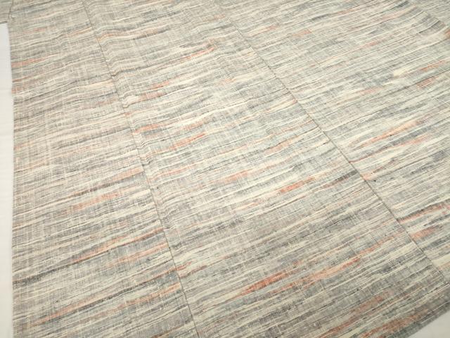 平和屋着物▽上質な紬 単衣 霞文 正絹 逸品 AABG6969ck