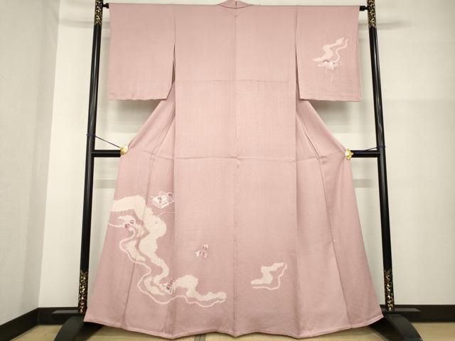 平和屋着物▽訪問着 単衣 絞り 刺繍 花文箱文 正絹 逸品 AABG6974ck