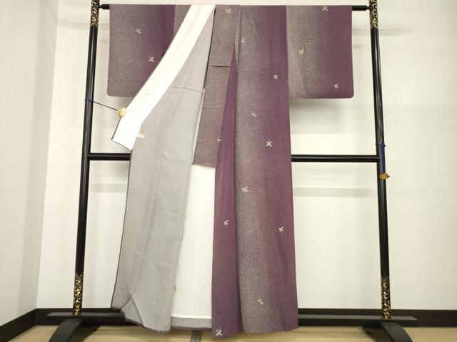 平和屋着物▽上質な小紋 単衣 南天文 金彩 ますいわ屋扱い 正絹 逸品 AABG7000ck