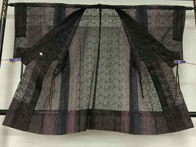 平和屋着物▽道中着 スリーシーズン 春夏秋 塵除け 露芝文 正絹 逸品 AABG7019jh