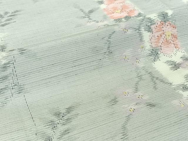 平和屋着物▽上質な紬 単衣 花間道 正絹 逸品 AABG7020jh