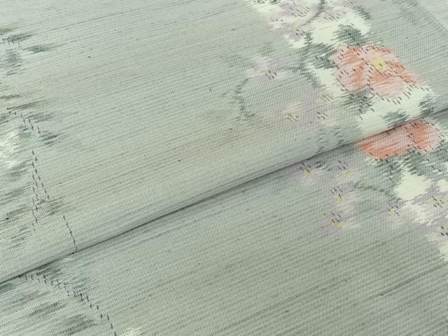 平和屋着物▽上質な紬 単衣 花間道 正絹 逸品 AABG7020jh