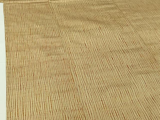 平和屋着物▽上質な紬 単衣 変わり縞 正絹 逸品 AABG7028jh