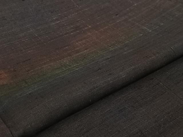 平和屋着物▽上質な紬 単衣 霞文 正絹 逸品 AABG7044jh