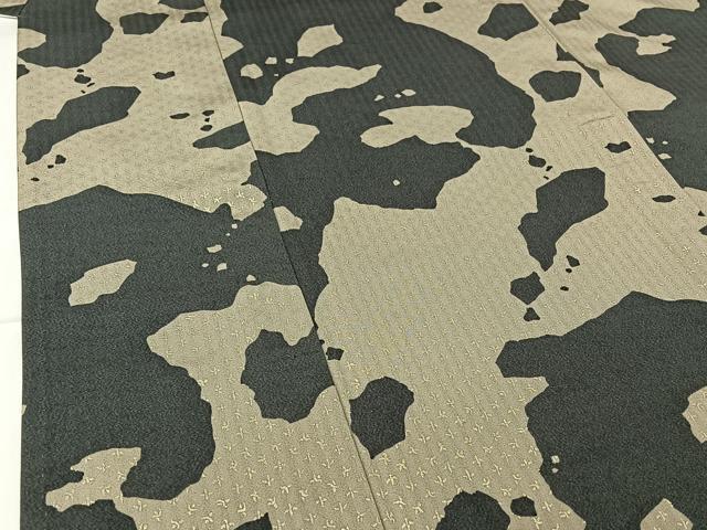 平和屋着物▽上質な小紋 単衣 霞文 金彩 正絹 逸品 AABG7047jh