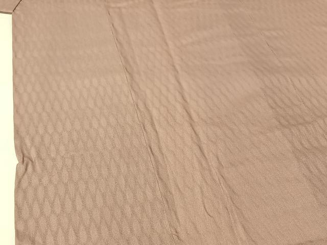 平和屋着物▽道中着 本場大島紬 スリーシーズン 春夏秋 塵除け 薄柿色 反端付き 正絹 逸品 AABG7048jh