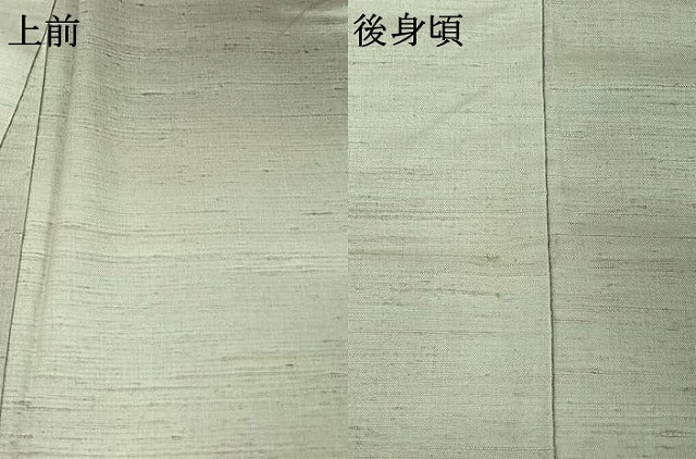 平和屋着物▽訪問着 単衣 紬地 草花文 暈し染め 金彩 正絹 逸品 AABG7069jh
